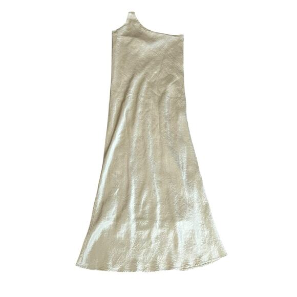 Third Form Women’s Crush Bias One Shoulder Silky Midi Dress In Apple Green Sz 2 - Picture 3 of 14